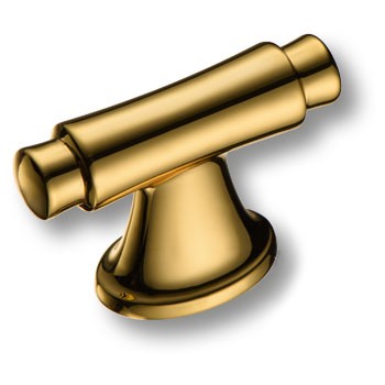 Ручка-кнопка, 4117 016MP11, 38х15/22х56мм, металл, глянцевое золото