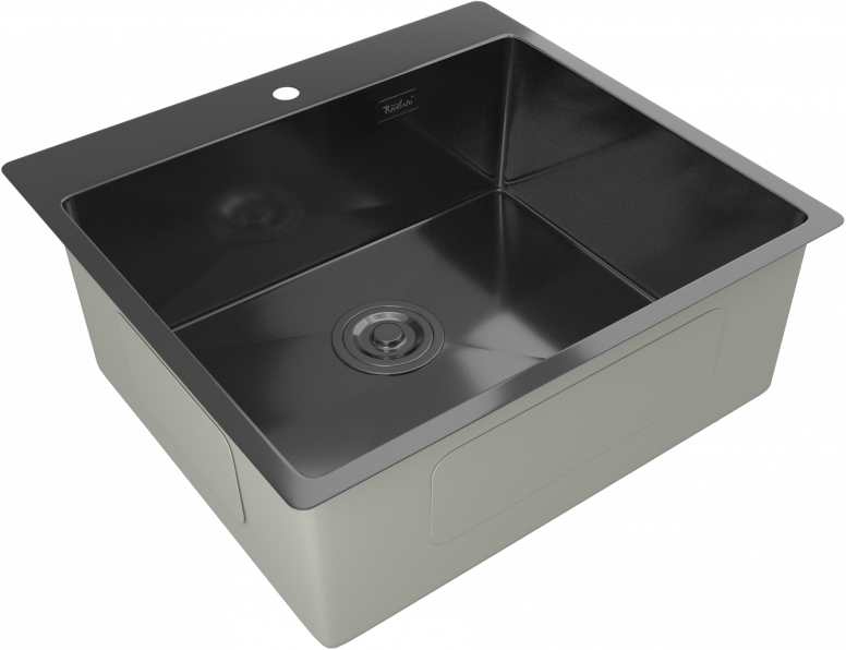 Мойка Rivelato RINOX 5450 PVD black, 540х500х200мм, черный PVD