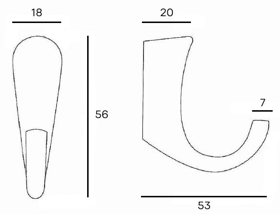 Крючок, 912, однорожковый, металл, бронза