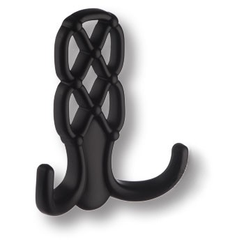 Крючок, 737MP24, двухрожковый, металл, черный