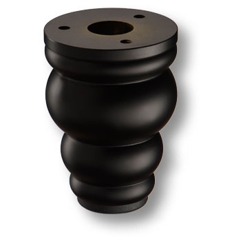 Опора декоративная мебельная регулируемая, d=58мм, h=80мм, алюминий/пластик, черный