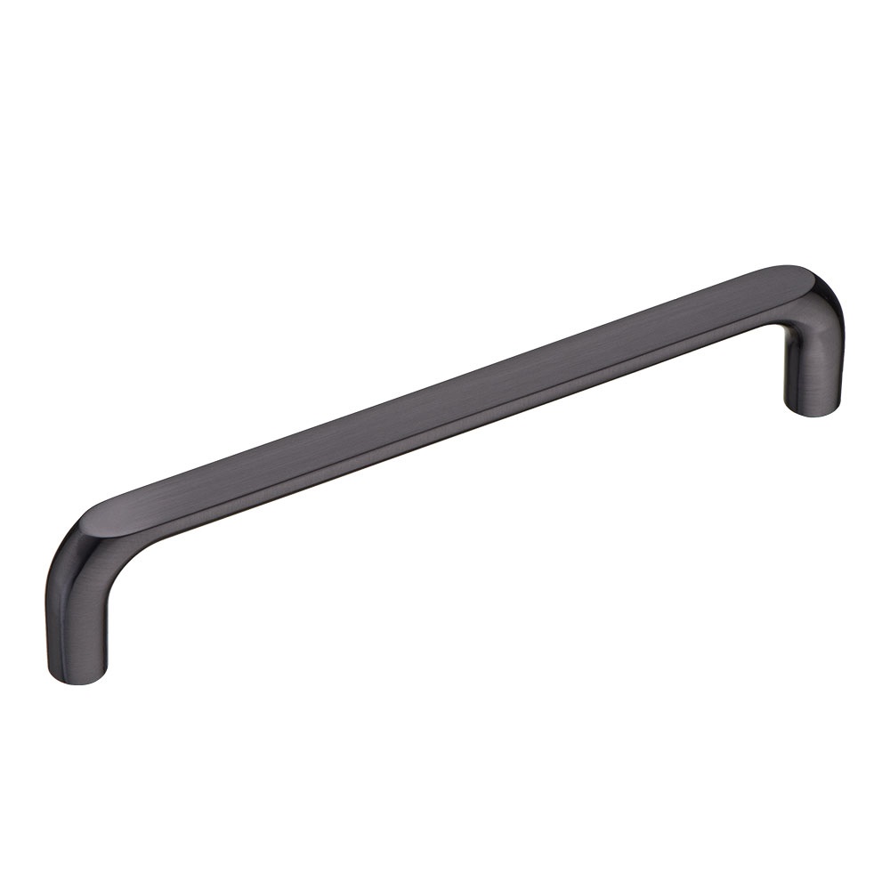 Ручка-скоба, 395-160-Black Chrome, 160мм, металл, темный графит