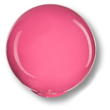 Ручка-кнопка, 626MG, d=24мм, пластик, малиновый глянцевый, "Шар"