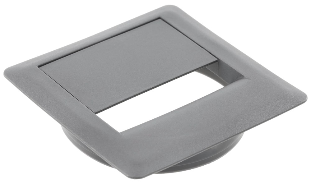 Заглушка для кабель-канала, 80х80мм, пластик, антрацит, GTV