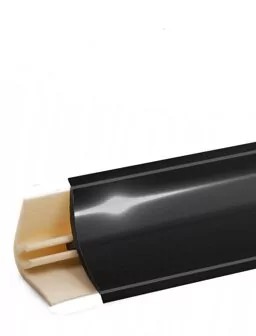 Плинтус LB-15, черный глянец, L=3000мм, 13,4х13,4мм, Россия