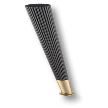 Опора декоративная мебельная, 3510 SUIT Leg 230 мм Matt Fume/Gold Varak, серый мат/мат золото