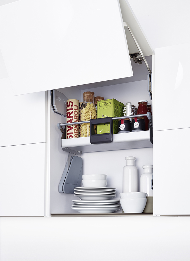 Выдвижная система Ай Мув в базу 800мм, 1 полка, в верхний шкаф, с довод., титан, Kessebohmer