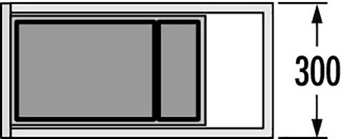 Комплект контейнеров для мусора "Euro Cargo 30", 1х35л, 1х7л, 268x477x560мм, в шкаф 300мм