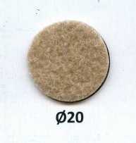 Подпятник фетровый, бежевый, d=20мм
