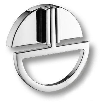 Ручка-кольцо, 904-Chrome, 16х65х67мм, металл, глянцевый хром