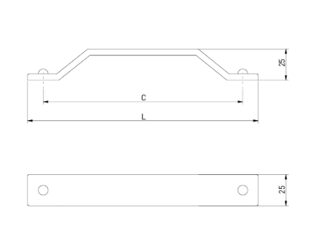 Ручка-скоба, STEP, 160мм, металл, античное серебро