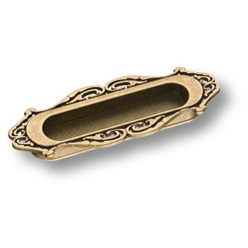 Ручка врезная, 15.101.96.12, 96мм, металл, античная бронза