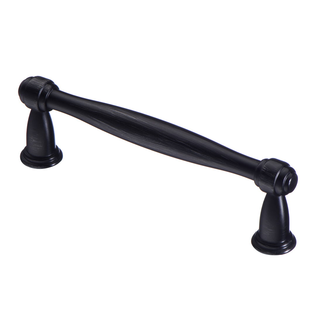 Ручка-скоба, 110, 96мм, металл, античный чёрный