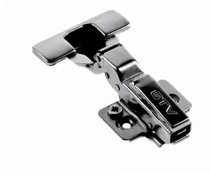 GTV Петля Silento Pro полунакладная, с планкой 0мм, доводч 2way, БЕЗ еврошурупа, 3D-регулировка, черный