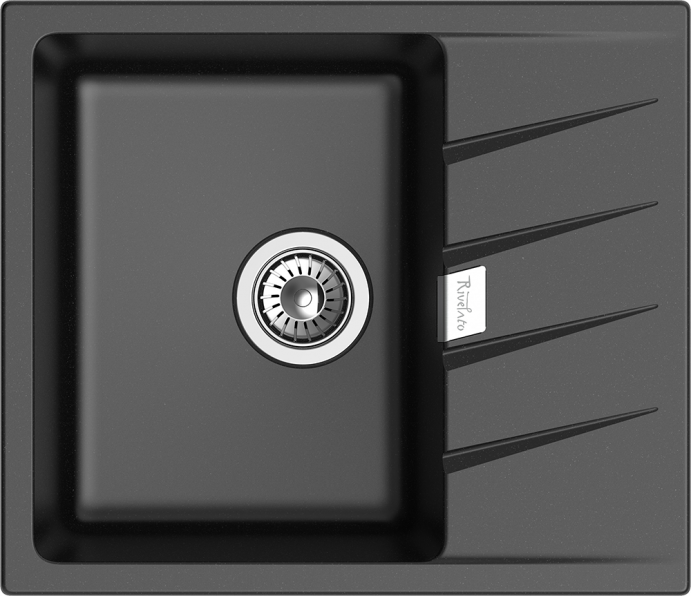 Мойка Rivelato RAUM 58, 580х500х200мм, черный