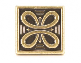 Ручка-кнопка, 2040 23, 35х35мм, металл, бронза, Италия