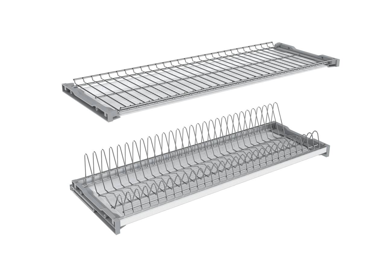 Сушка 2-х ярусная "НИКА-2", 700мм, 2 поддона, с рамой, с креплениями, хром, HISSEN