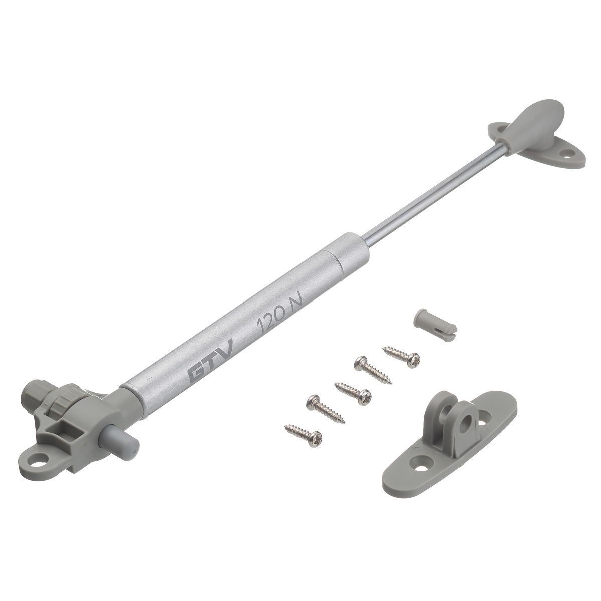 Кронштейн газовый 120N с доводчиком, серый, GTV