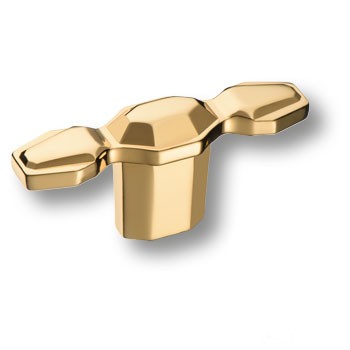 Ручка-кнопка, 15.379.60.19, 30х18х65мм, металл, глянцевое золото