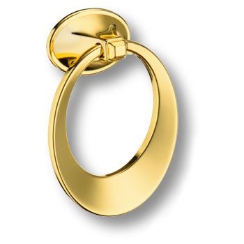 Ручка-кольцо, 906-Gold, 20х56х80мм, металл, глянцевое золото
