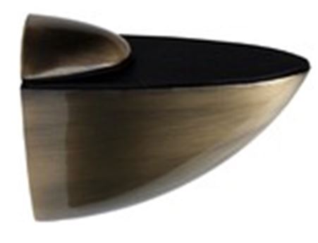 Полкодержатель "Пеликан" 40х35мм, h=4-8мм, бронза, CMF