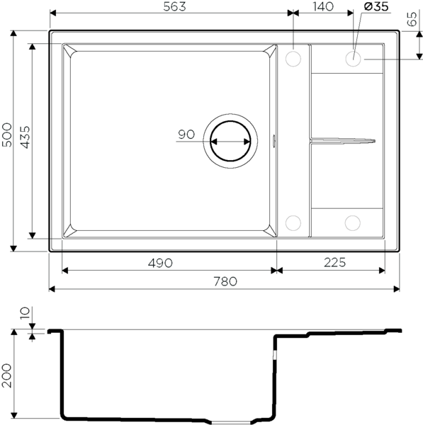 Мойка Sumi 78-LB-SA, Tetogranit/бежевый