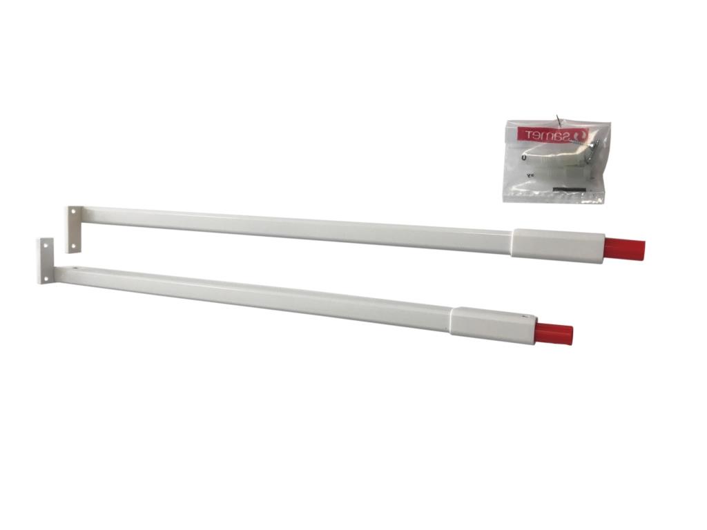 К-т рейлингов ALPHABOX квадратный, L=300мм, белый, для деревянной задней стенки, Samet