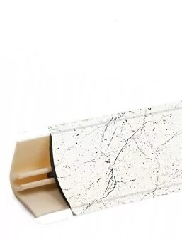 Плинтус LB-15, мрамор марквина белый, L=3000мм, 13,4х13,4мм, Россия