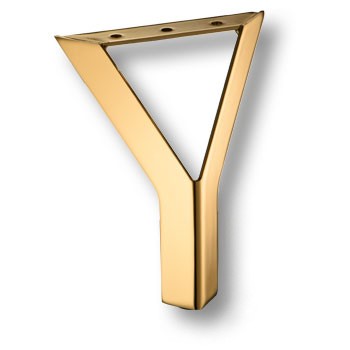 Опора декоративная мебельная, h=160мм, металл, глянцевое золото