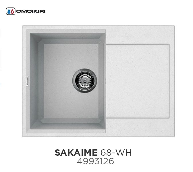 Мойка Sakaime 68-WH, Tetogranit/белый