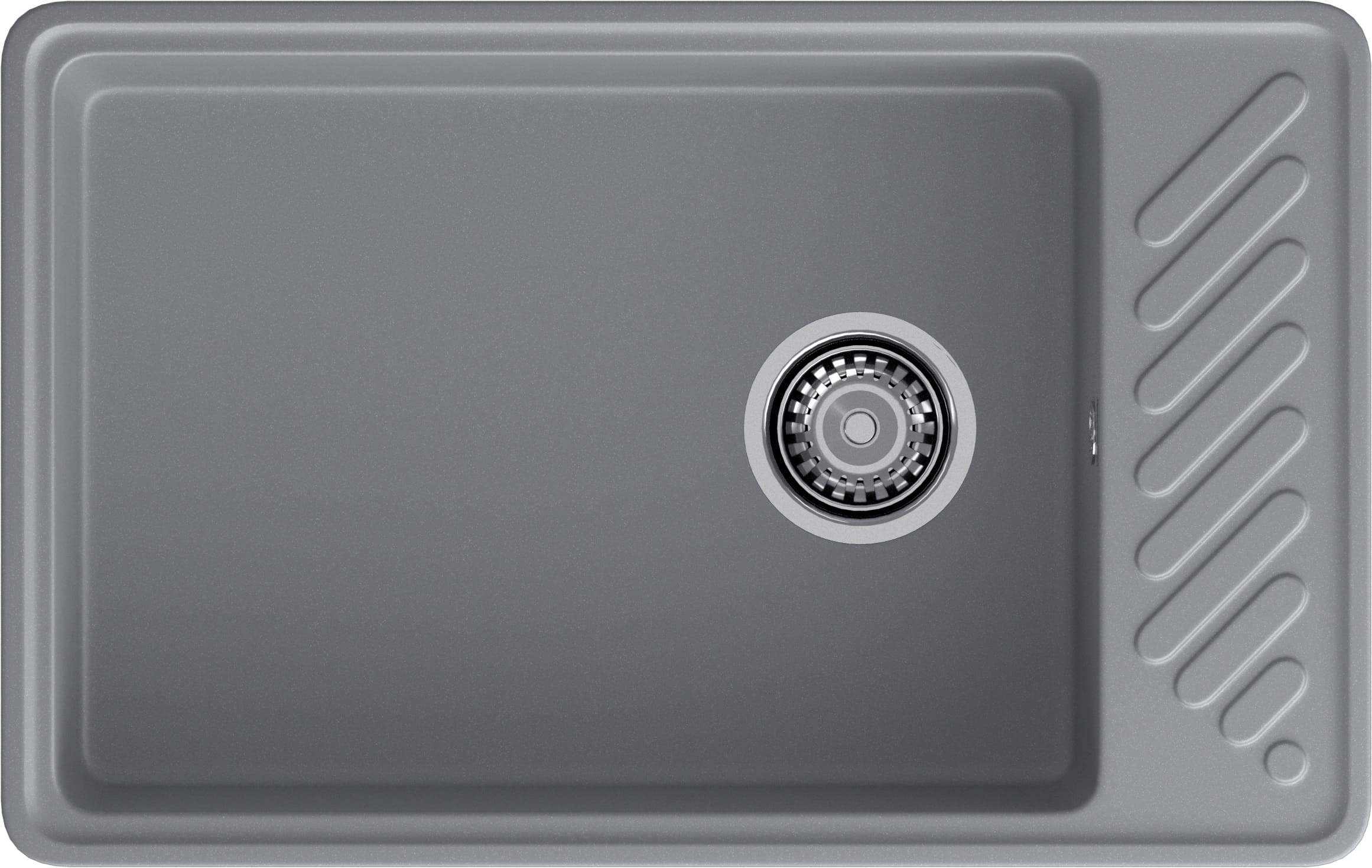 Мойка GranFest QUARZ 51, 753х476 мм, темно-серый (прямоугольная, без сифона)