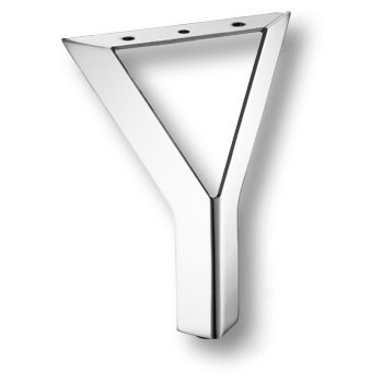 Опора декоративная мебельная, h=160мм, металл, глянцевый хром