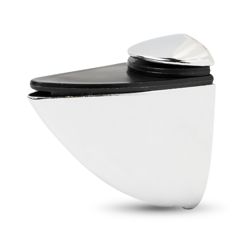 Полкодержатель 304 для ДСП, стекла и пластика, h=12мм, 10кг на пару, металл, хром, JET