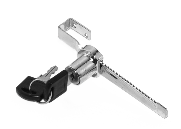 Замок для стекла "пилка", L=140мм, хром, CMF