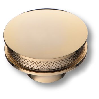 Ручка-кнопка, 15.311.50.19, d=47мм, металл, глянцевое золото