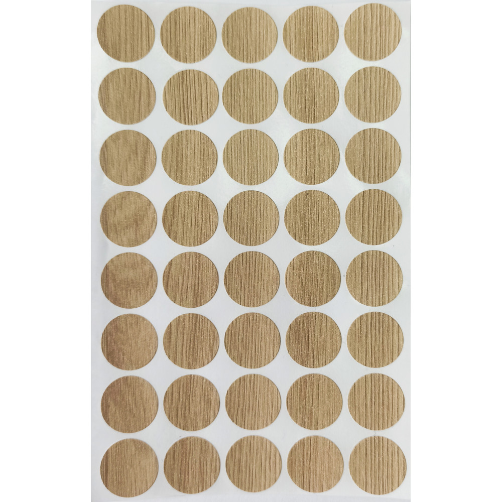 Заглушка самоклейка d=18мм, ясень шимо светлый