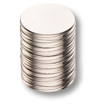 Ручка-кнопка, 1484 0020 PN, d=20мм, металл, глянцевый никель