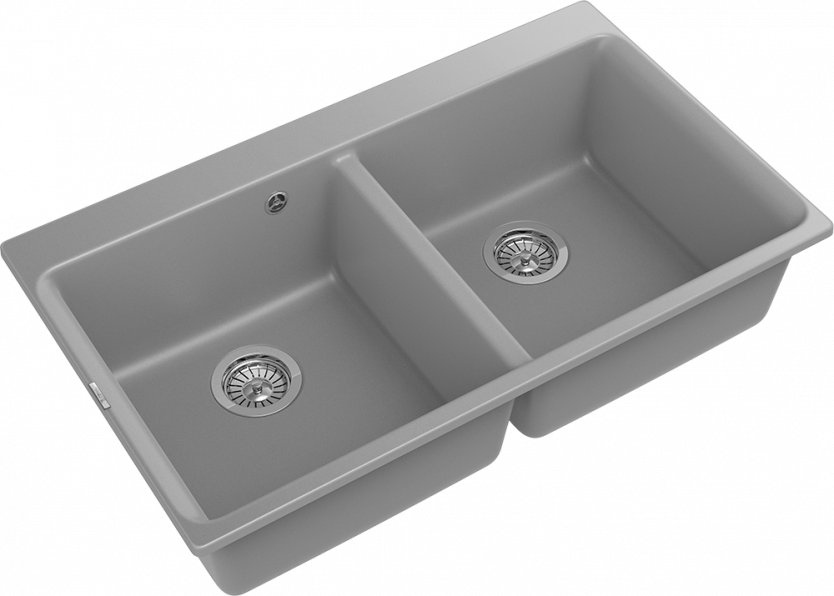 Мойка Rivelato AXEL 90-2D, 870х520x200мм, серый металлик