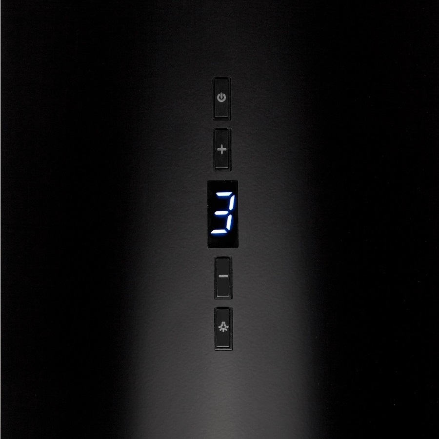 Вытяжка настенная Ester Black/Black Glass, 31 см, без угольн. фильтра, ПДУ, черн/чер стекло, Konigin