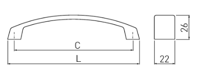 Ручка-скоба, UZ-G1, 320мм, металл, черный матовый