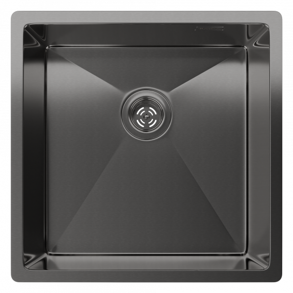 Мойка Rivelato RINOX 4444 UN PVD black, 440х440х200мм, черный PVD