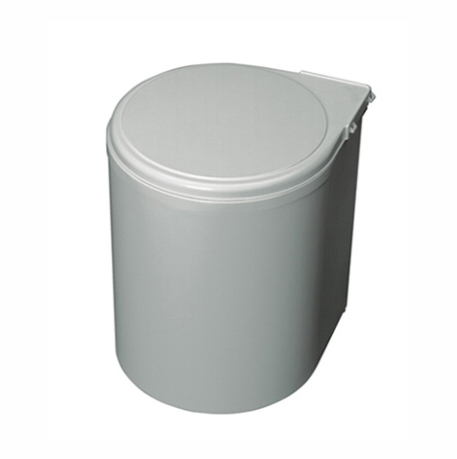 Контейнер для мусора с крышкой, 13л, 277x277x355мм, пластик, серый металлик, Gollinucci