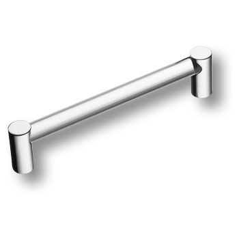 Ручка-скоба, BU 016.128.07, 128мм, металл/стекло, глянцевый хром