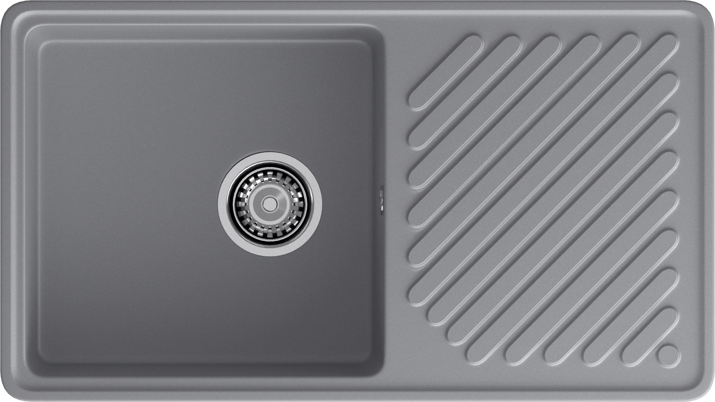 Мойка GranFest QUARZ 53, 851х479 мм, темно-серый (прямоугольная, без сифона)