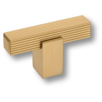 Ручка-кнопка, 9214 0008 GB-GB, 37х14х60мм, металл, матовая латунь