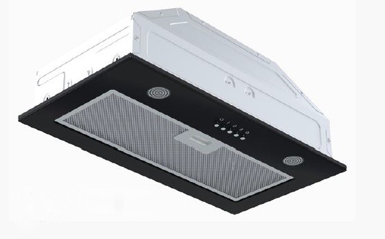 Вытяжка полновстраиваемая Skylark Black Glass, 60см, без угольного фильтра, черное стекло, Konigin