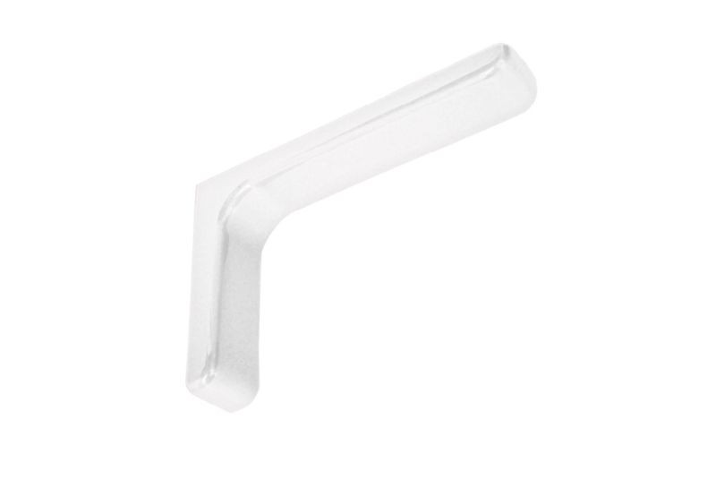 Полкодержатель Г-образный, L=180мм, сталь/пластик, белый, без крепежа, Jet