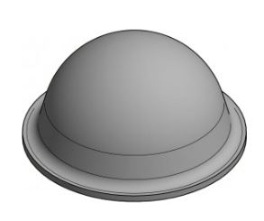 Амортизатор накладной, 19х9,5мм, прозрачный