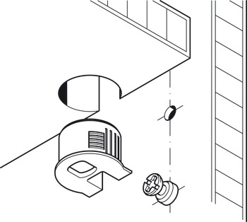 Болт RAFIX 20, 6,5х7х11мм, сталь, без покрытия, Hafele