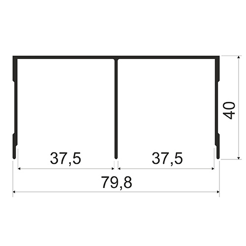 Трек верхний L=5800мм, белый матовый